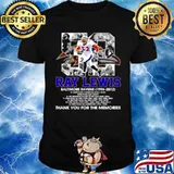 52 Ray Lewis Baltimore Ravens 1996 2012 Signatures Thanks For The Memories shirt