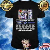 61 years of the greatest NFL teams Dallas Cowboys thank you for the memories signatures shirt