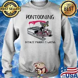 PONTOONING CAT BECAUSE MURDER IS WRONG BLACK CAT SHIRT Sweater