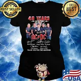 48 Years 1973 2021 Ac Dc Thank You For The Memories Signature Shirt Ladies tee