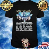 Doctor Who 58th Anniversary 1963 2021 Thank You For The Memories Signature Shirt