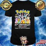 Pokemon 25th Anniversary 1996 2021 Thank You For The Memories Shirt