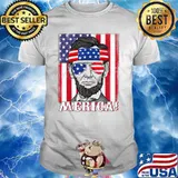Abraham Lincoln 4th Of July Merica American Flag Shirt