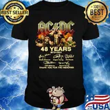 AC DC 48 Years 1973 2021 signatures thank you for the memories shirt