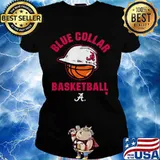Alabama Crimson Tide blue collar basketball Ladies tee