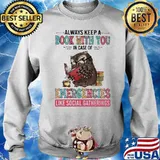 Always Keep A Book With You Case Of Emergencies Like Social Gatherings Owl Shirt Sweater