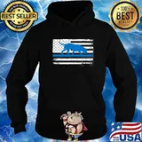 American Flag Bloodhound K9 Police Thin Blue shirt - Copy Hoodie