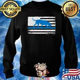 American Flag Bloodhound K9 Police Thin Blue shirt - Copy Sweater