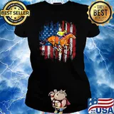 American Flag Horse Racing shirt - Copy Ladies tee