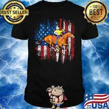 American Flag Horse Racing shirt - Copy