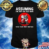 Assuming I'm Just An Old Man Was Your First Mistake Rugby Blood Moon Shirt