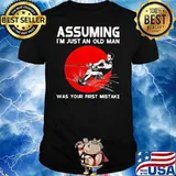 Assuming I'm Just An Old Man Was Your First Mistake Waterskiing Blood Moon Shirt