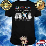 Autism it’s not a disability it’s a different ability gnome dabbing shirt