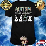 Autism it’s not a disability it’s a different ability rabbit dabbing shirt