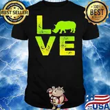 Awesome I Love Rhinos Boy And Girl 1 Shirt