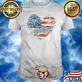 Awesome Medical Assistant Heart American Flag Shirt