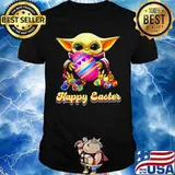 Baby Yoda Hug Easter Egg Happy Easter 2021 shirt