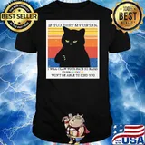 Black Cat If You Hurt My Owner I Will Claw Your Face So Hard Even Google Won’t Be Able To Find You Vintage Shirt
