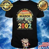 Born In March 2002 Birthday Gifts Quarantine 19 Years Old Of Being Awesome Quarantine Vintage Shirt