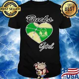 Bucks Girl Milwaukee Bucks Heart Diamond Shirt