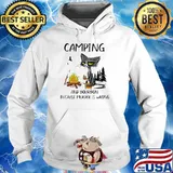 Camping And Bourbon Because Murder Is Wrong Black Cat Old Shirt