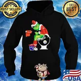 Cleveland Browns Grinch sitting on Pittsburgh Steelers toilet and step on Baltimore Ravens helmet Hoodie