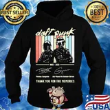 Daft Punk 1993 2021 Thank You For The Memories Signature Vintage Shirt Hoodie