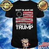 Don't Blame Me I Voted For Trump Gun American Flag Shirt