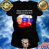 Donald Trump nixon was the worst president wait hold my beer Ladies tee
