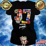 Dragon ball 37 years of 1984 2021 7 series Toriyama Akira signature Ladies tee