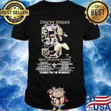 Drew Brees New Orleans Saints 2006 2020 Thank You For The Memories Shirt