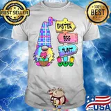 Easter Gnome Egg Hunt Pastel Spring Gingham Plaid Shirt
