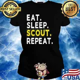EAT SLEEP SCOUT REPEAT FUNNY SCOUTING SHIRT Ladies tee
