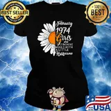FEBRUARY GIRL 1974 TSHIRT 47 YEARS OLD 47TH BIRTHDAY SHIRT Ladies tee