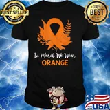 Floral In March We Wear Orange Ms Awareness shirt