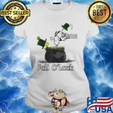 Full O’cluck Irish Snoopy Woodstock Patricks Day Shirt Ladies tee