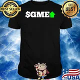 GME Green Arrow Up 2021 Stonks Stock Market Meme shirt