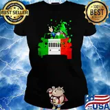 Gnome driving jeep St.Patrick’s day Ladies tee