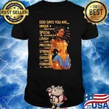 God Says You Are Unique Special Lovely Precious Chosen And Forgiven Wonder Woman Shirt