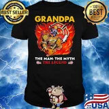 Grandpa the man the myth the legend fireman shirt