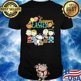 Happy Easter Day Egg With Snoopy And Charlie Friends Shirt