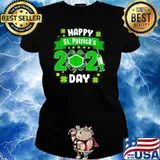 HAPPY ST PATRICK’S DAY 2021 FACE MASK WITH COVID-19 SHIRThappy-st-patricks-day-2021-face-mask-with-covid-19-shirt-long-sleeved-t-s Ladies tee