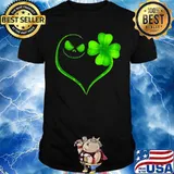 Heart Shamrock And Jack Skeleton Happy St Patrick’s Day shirt