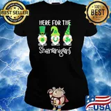 HERE FOR THE SHENANIGANS ST PATRICKS DAY GNOMES SHIRT Ladies tee