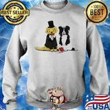 HOT DOG BRIDE AND GROOM – RETRIEVER AND COLLIE SHIRT Sweater