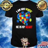I Am His Voice He Is My Heart Autism Awareness Shirt