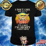 I Don’t Care What Day It Is It’s Grumpy I Want Coffee Baby Yoda Vintage Shirt