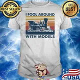 I Fool Around With Model Train Railroad Vintage Shirt
