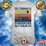 I Think Therefore I Ham Radio Vintage Shirt