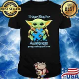I Wear Blue For Awareness Accept Understand Love Baby Yoda Shirt